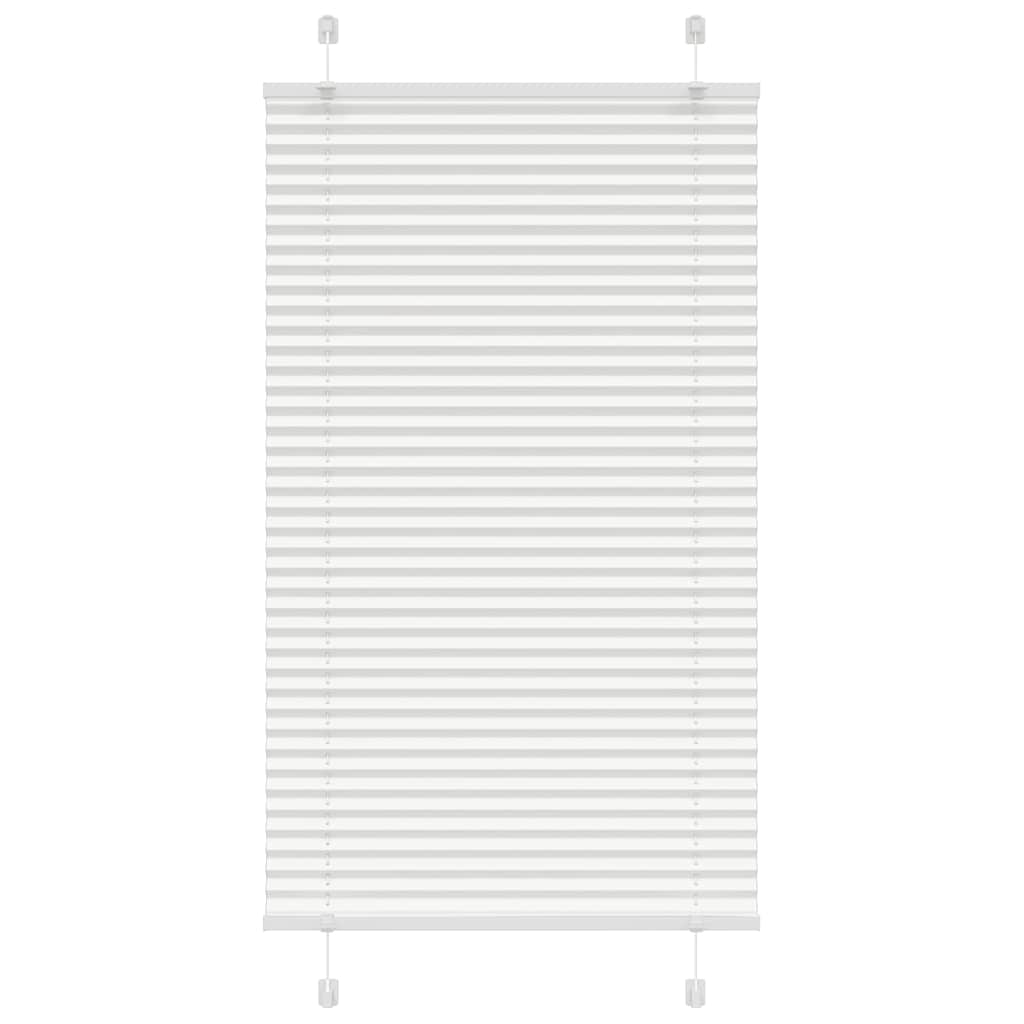 Store plissé blanc 75x100 cm largeur du tissu 74,4 cm polyester