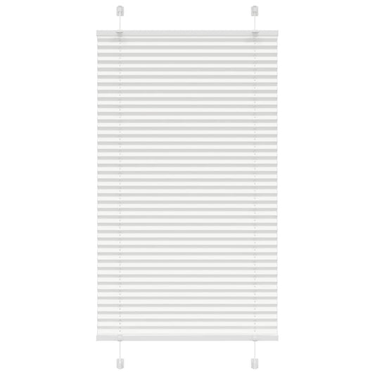 Store plissé blanc 75x100 cm largeur du tissu 74,4 cm polyester