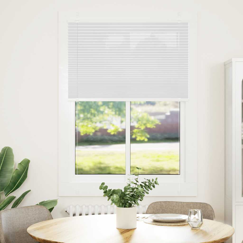 Store plissé blanc 100x100 cm Largeur tissu 99,4 cm Polyester