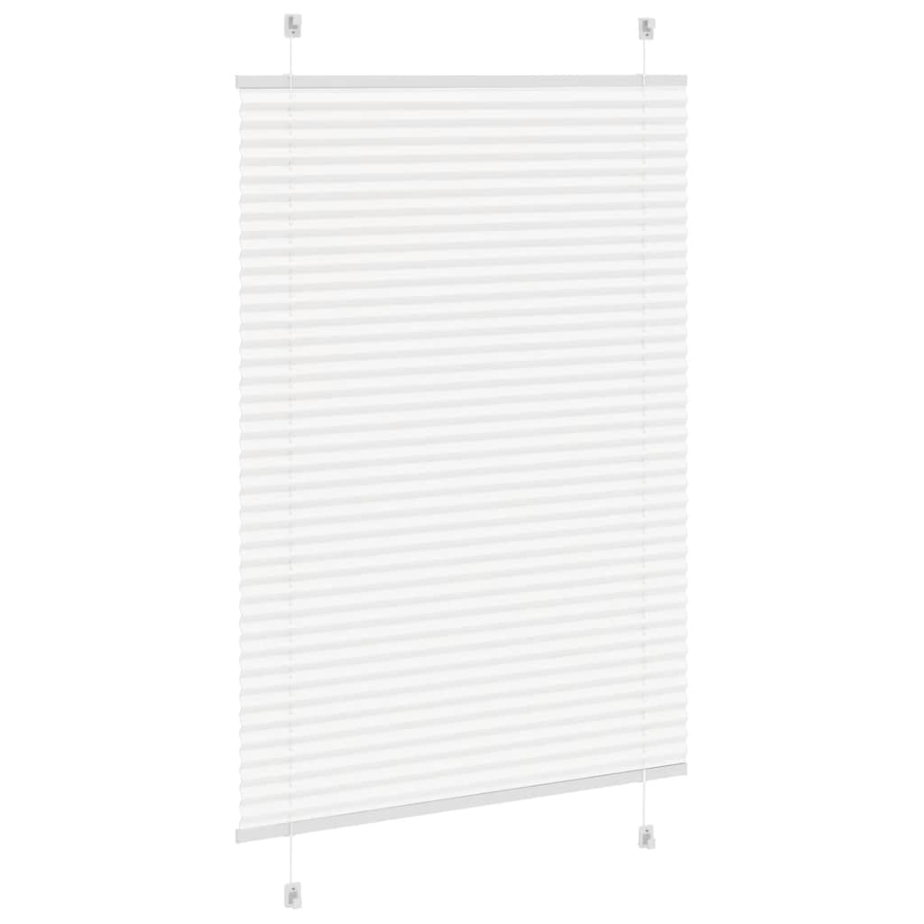 Store plissé blanc 100x100 cm Largeur tissu 99,4 cm Polyester