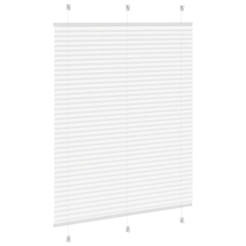Store plissé blanc 110x100 cm largeur tissu 109,4 cm polyester