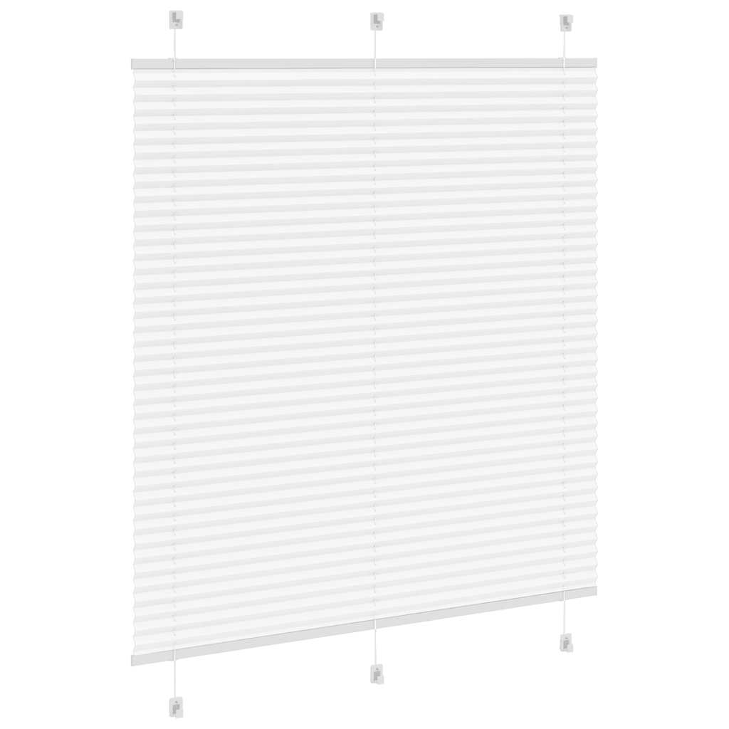 Store plissé blanc 115x100 cm largeur tissu 114,4 cm polyester