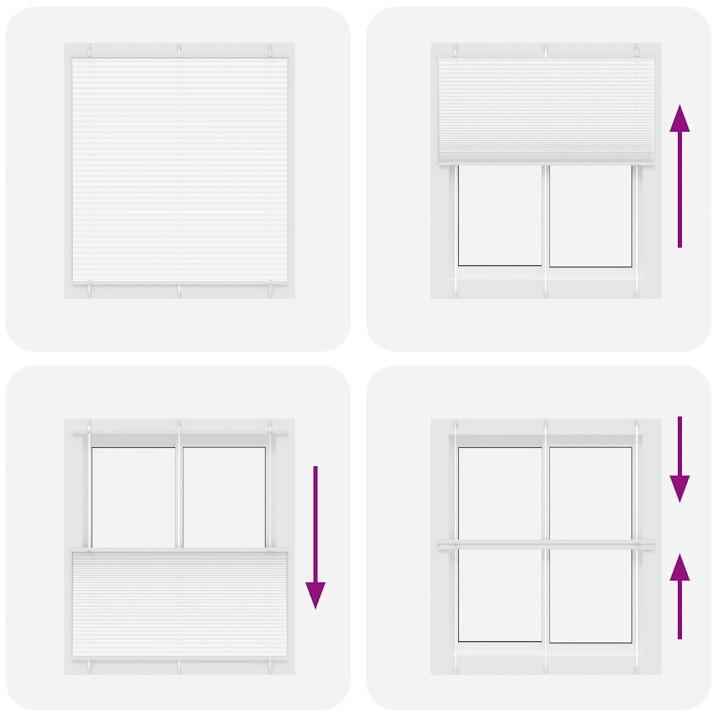 Store plissé blanc 115x100 cm largeur tissu 114,4 cm polyester