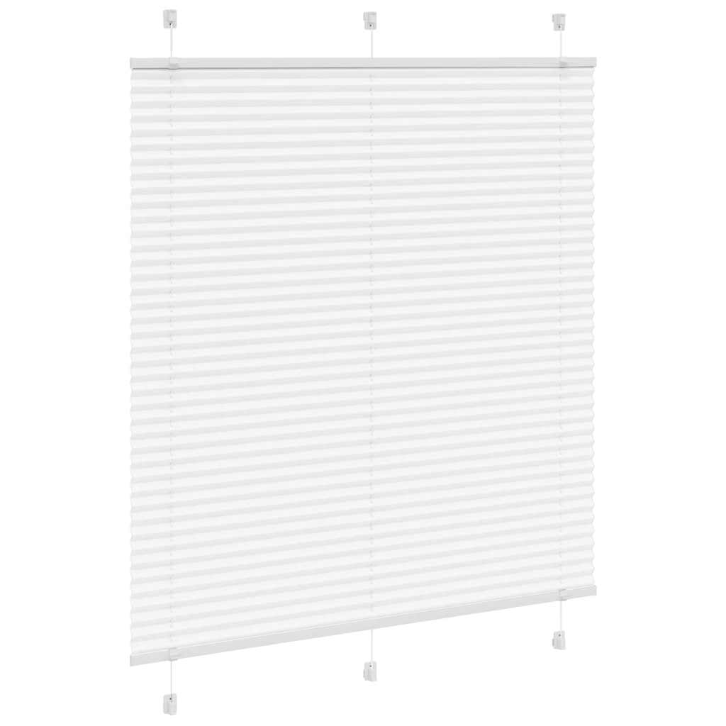 Store plissé blanc 120x100 cm largeur tissu 119,4 cm polyester