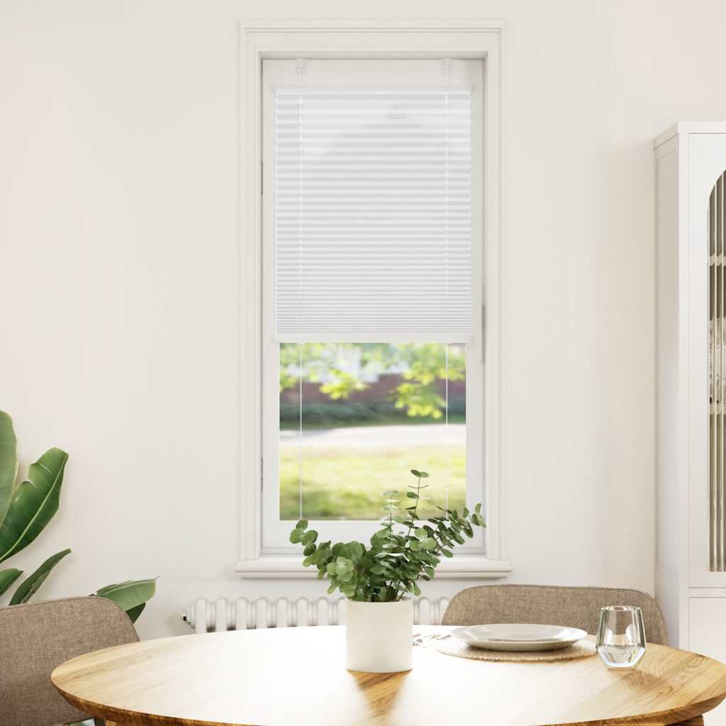 Store plissé blanc 40x150 cm Largeur du tissu 39,4 cm Polyester