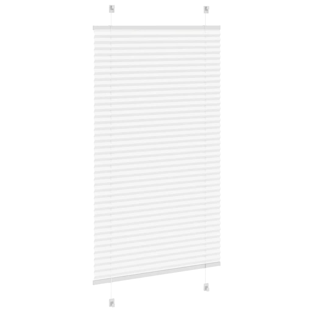 Store plissé blanc 70x150 cm largeur tissu 69,4 cm polyester