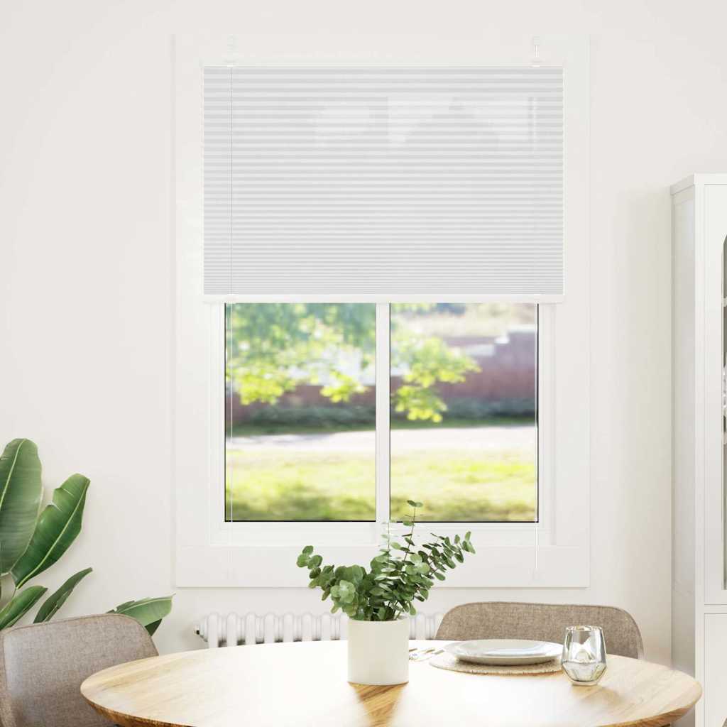 Store plissé blanc 100x150 cm largeur du tissu 99,4 cm polyester