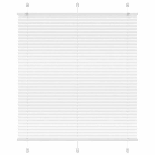 Pleated Blind White 120x150 cm Fabric Width 119.4 cm Polyester