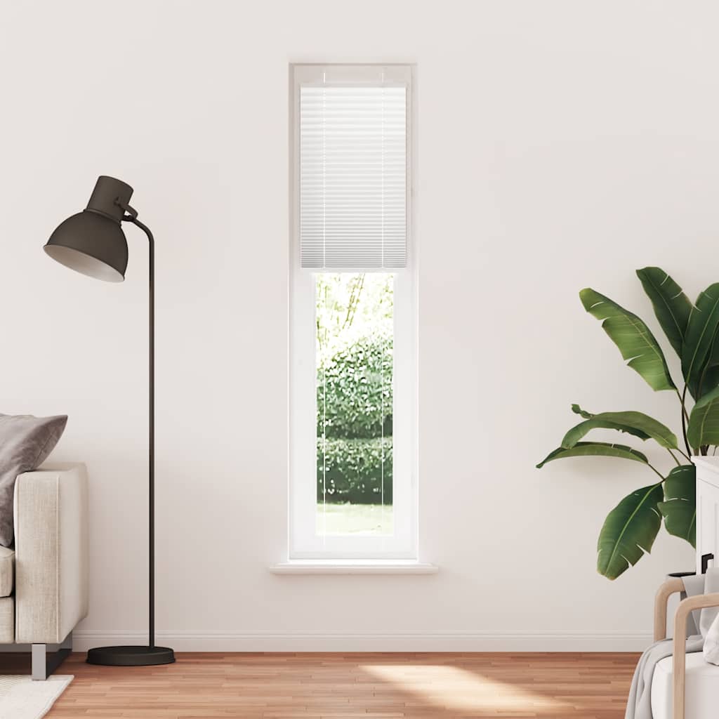 Store plissé blanc 45x200 cm Largeur du tissu 44,4 cm Polyester
