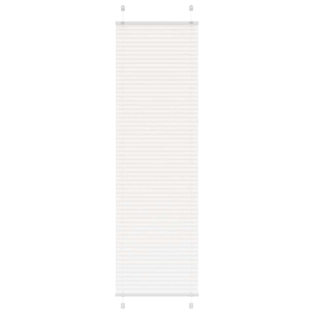 Store plissé blanc 55x200 cm, largeur de tissu 54,4 cm, polyester
