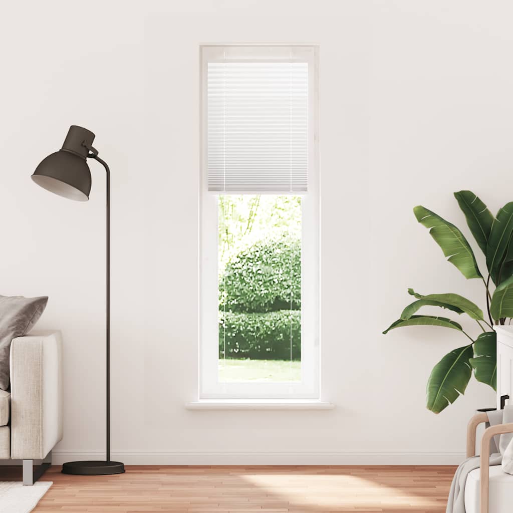 Store plissé blanc 55x200 cm, largeur de tissu 54,4 cm, polyester