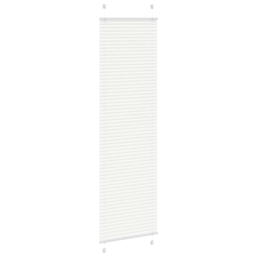Store plissé blanc 55x200 cm, largeur de tissu 54,4 cm, polyester