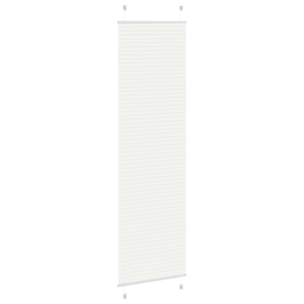 Store plissé blanc 55x200 cm, largeur de tissu 54,4 cm, polyester