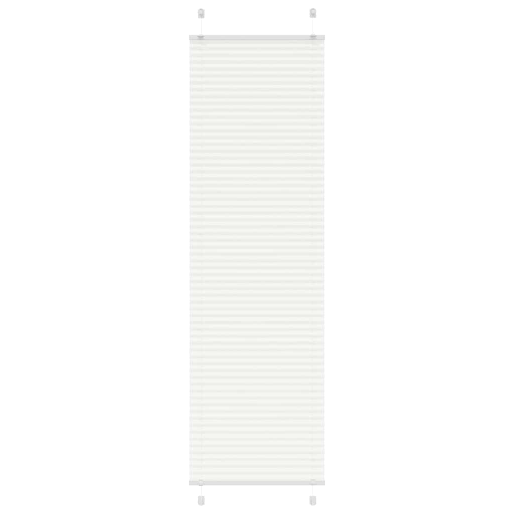 Store plissé blanc 65x200 cm Largeur tissu 64,4 cm Polyester