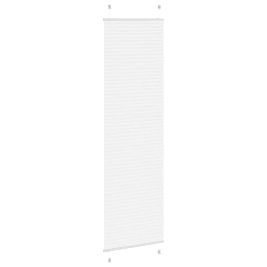 Store plissé blanc 65x200 cm Largeur tissu 64,4 cm Polyester