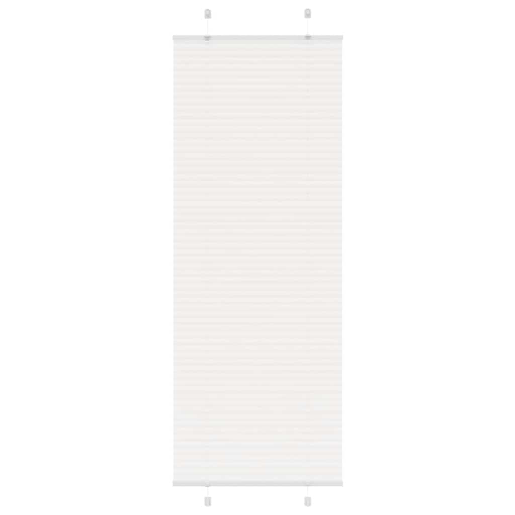 Store plissé blanc 70x200 cm largeur tissu 69,4 cm polyester