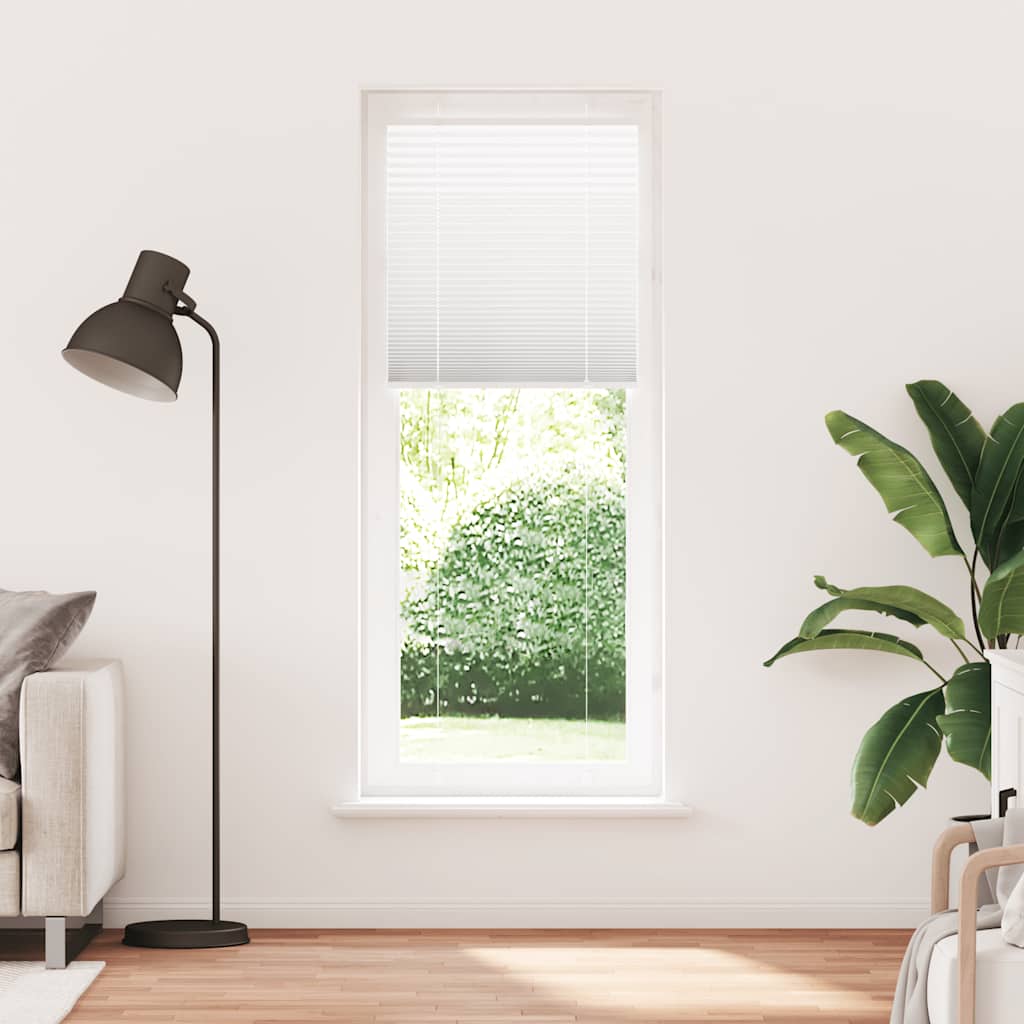 Store plissé blanc 70x200 cm largeur tissu 69,4 cm polyester