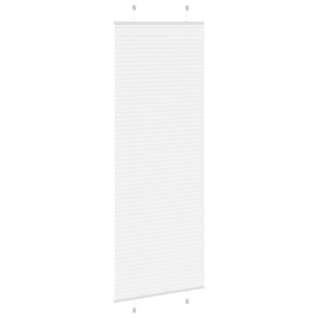 Store plissé blanc 70x200 cm largeur tissu 69,4 cm polyester