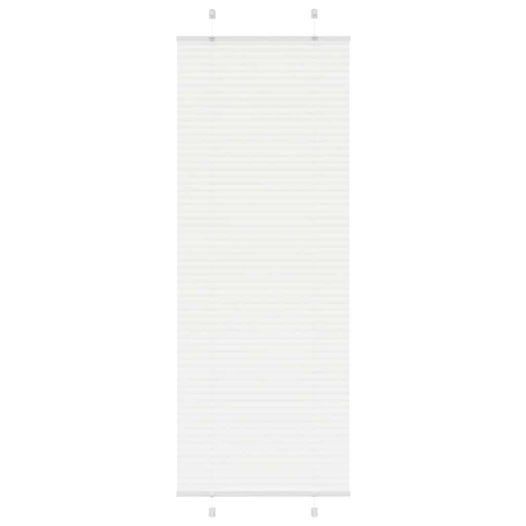 Store plissé blanc 75x200 cm Largeur du tissu 74,4 cm Polyester
