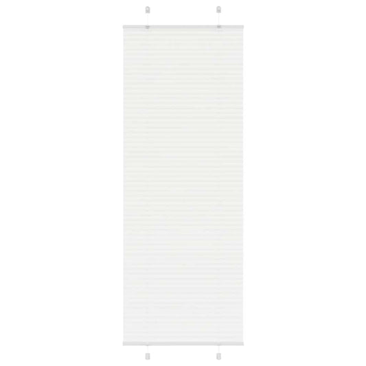 Pleated Blind White 75x200 cm Fabric Width 74.4 cm Polyester