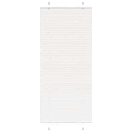Store plissé blanc 85x200 cm largeur tissu 84,4 cm polyester