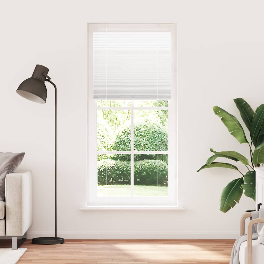 Store plissé blanc 90x200 cm Largeur du tissu 89,4 cm Polyester