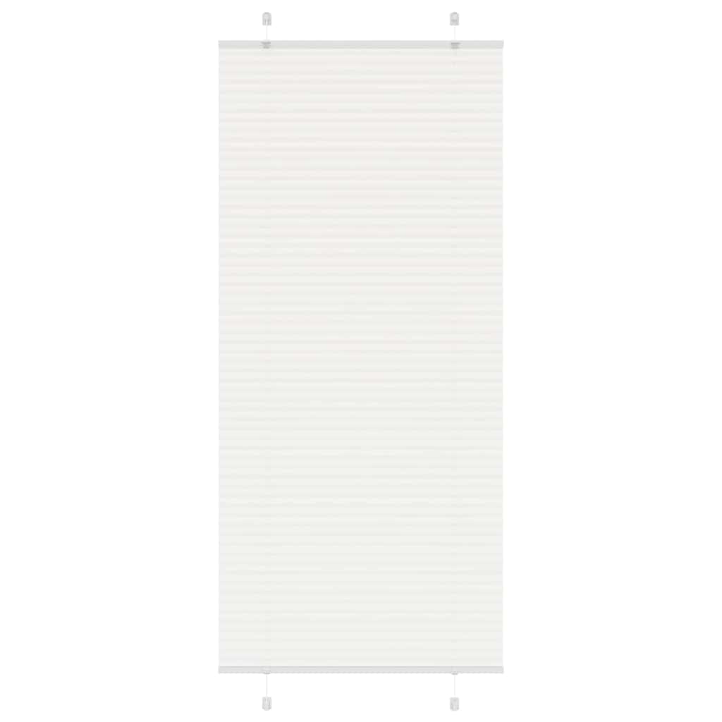 Store plissé blanc 100x200 cm largeur tissu 99,4 cm polyester