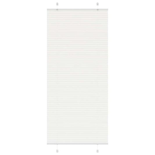 Store plissé blanc 100x200 cm largeur tissu 99,4 cm polyester