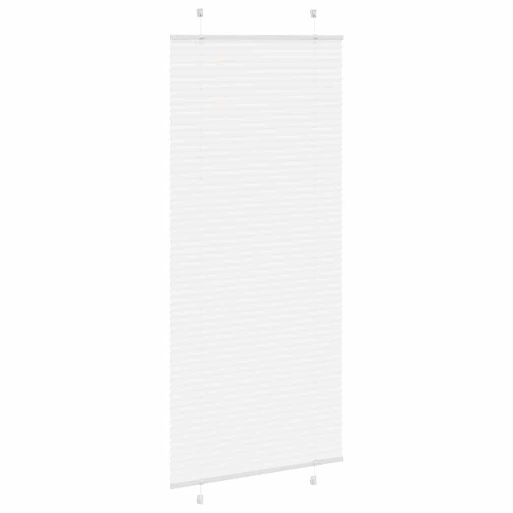 Store plissé blanc 100x200 cm largeur tissu 99,4 cm polyester