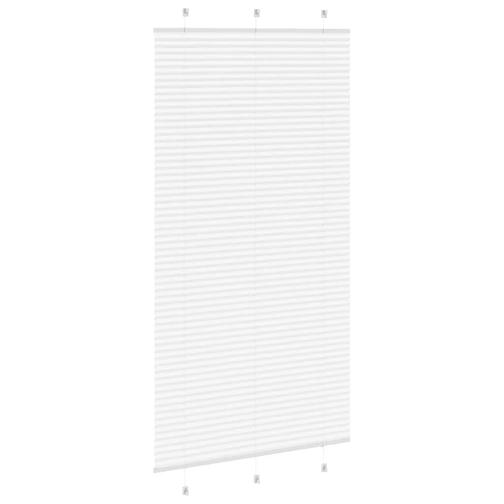 Store plissé blanc 105x200 cm largeur tissu 104,4 cm polyester