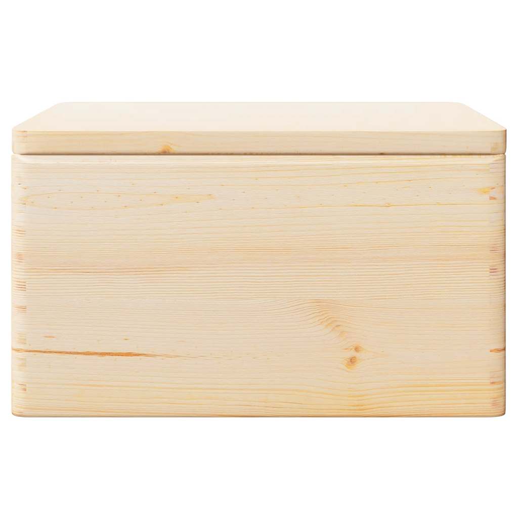 Wooden box with lid and handles 40x30x23 cm solid pine