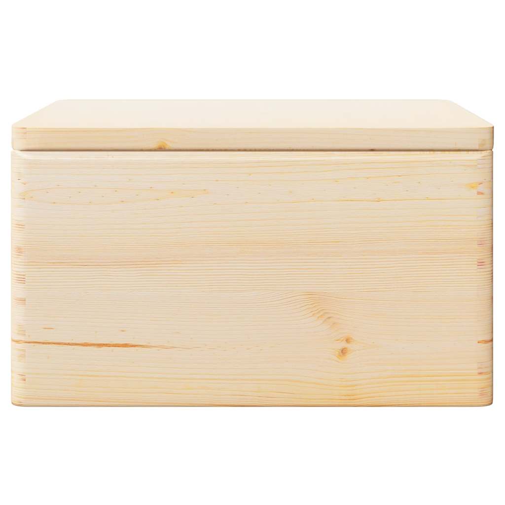 Wooden box with lid and handles 40x30x23 cm solid pine