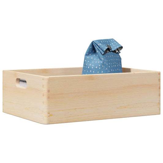Wooden Box with Handles 40x30x13 cm Solid Pine