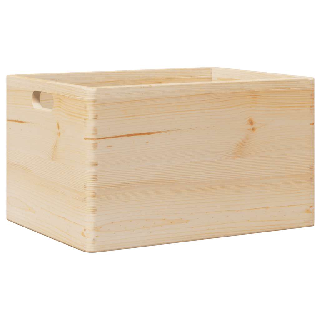 Wooden box with handles 40x30x23 cm solid pine