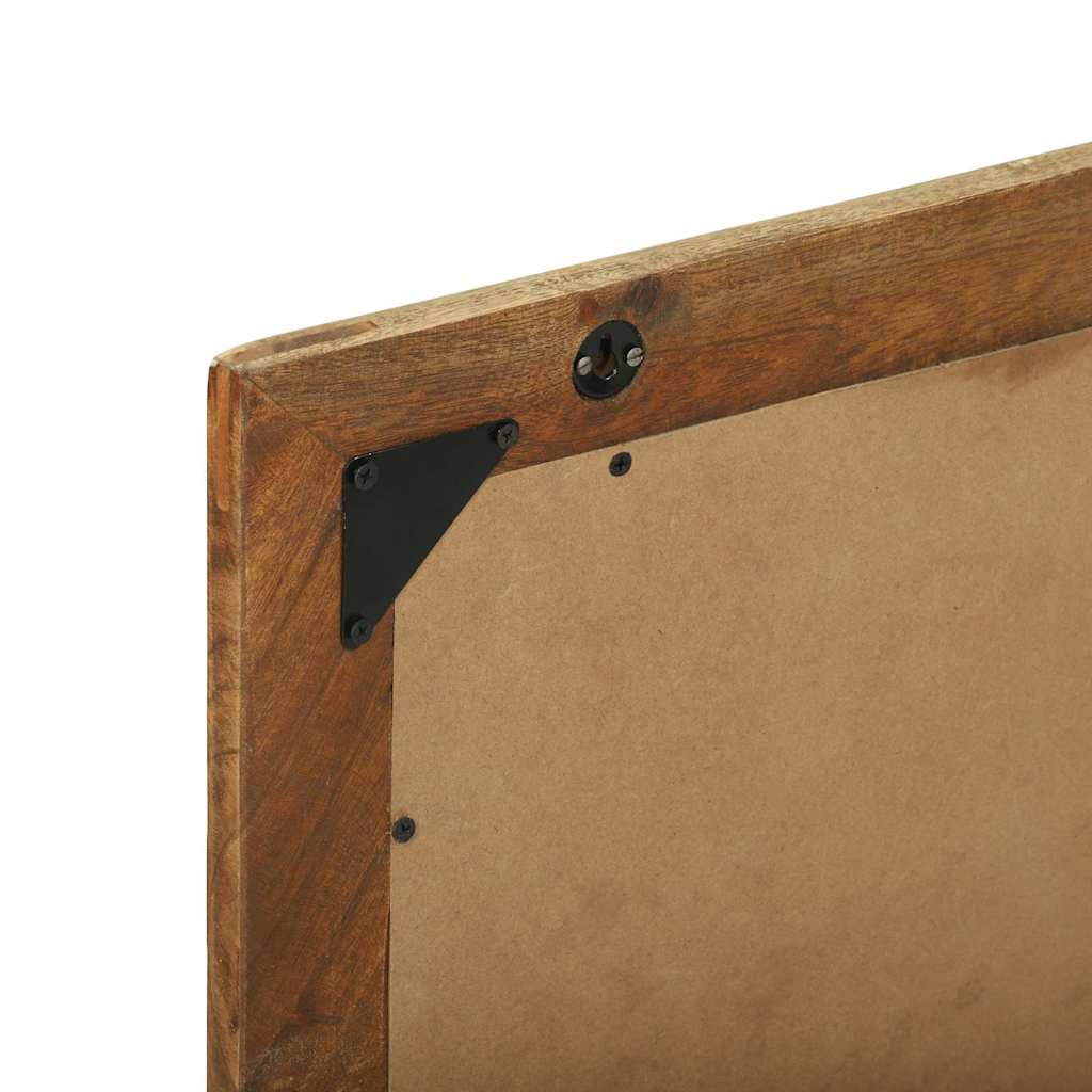 Bathroom Mirror with Shelf Brown Solid Reclaimed Wood