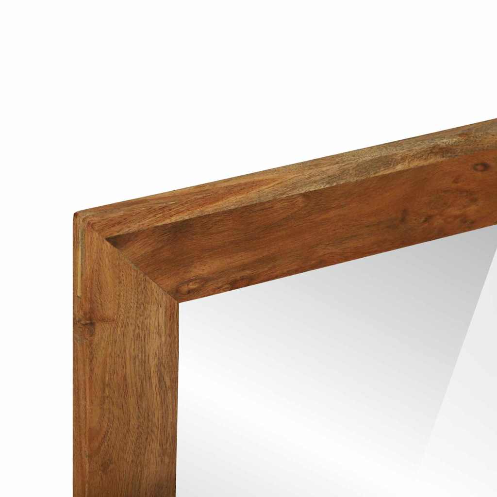 Miroir de salle de bain marron 50 x 22 x 70 cm en bois d'acacia massif