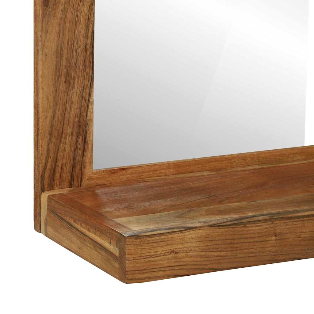 Miroir de salle de bain marron 50 x 22 x 70 cm en bois d'acacia massif