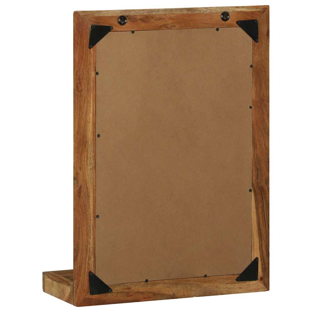 Miroir de salle de bain marron 50 x 22 x 70 cm en bois d'acacia massif