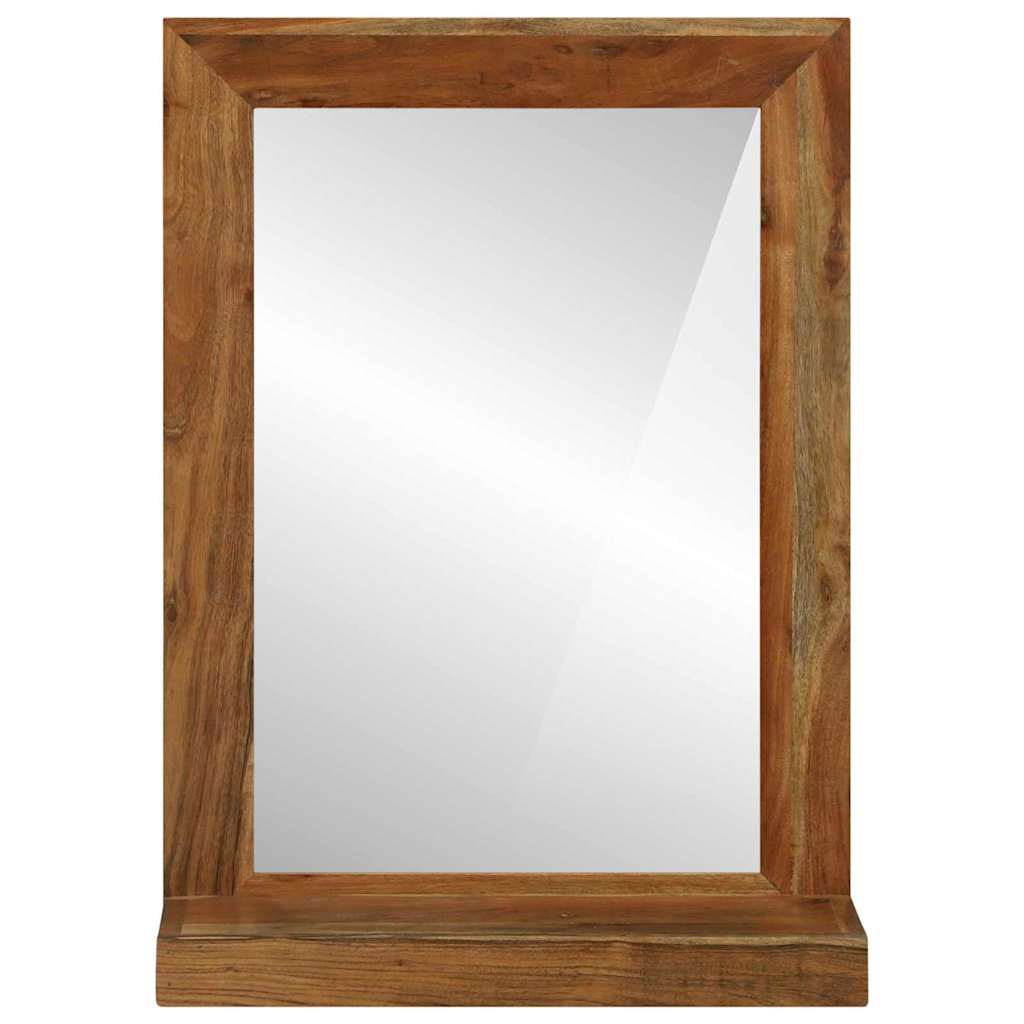 Miroir de salle de bain marron 50 x 22 x 70 cm en bois d'acacia massif