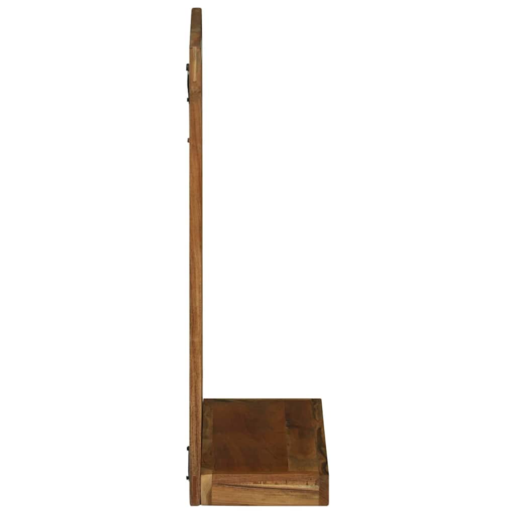 Miroir de salle de bain marron 50 x 22 x 70 cm en bois d'acacia massif