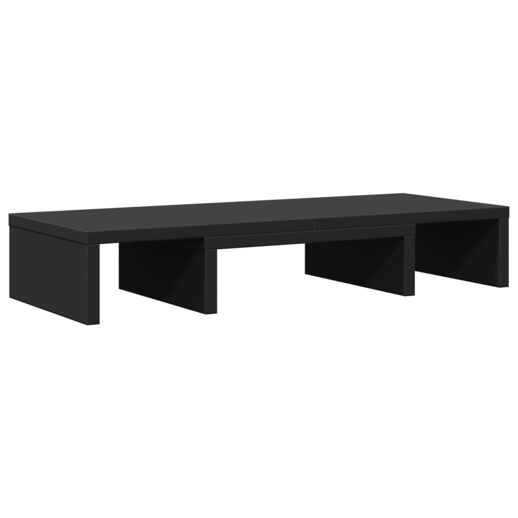 Support d'écran réglable Noir 60x24x10,5 cm Panneau de particules