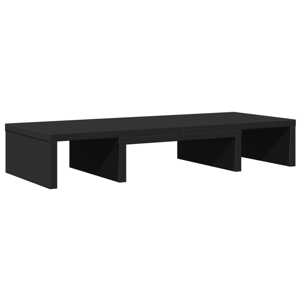 Support d'écran réglable Noir 60x24x10,5 cm Panneau de particules
