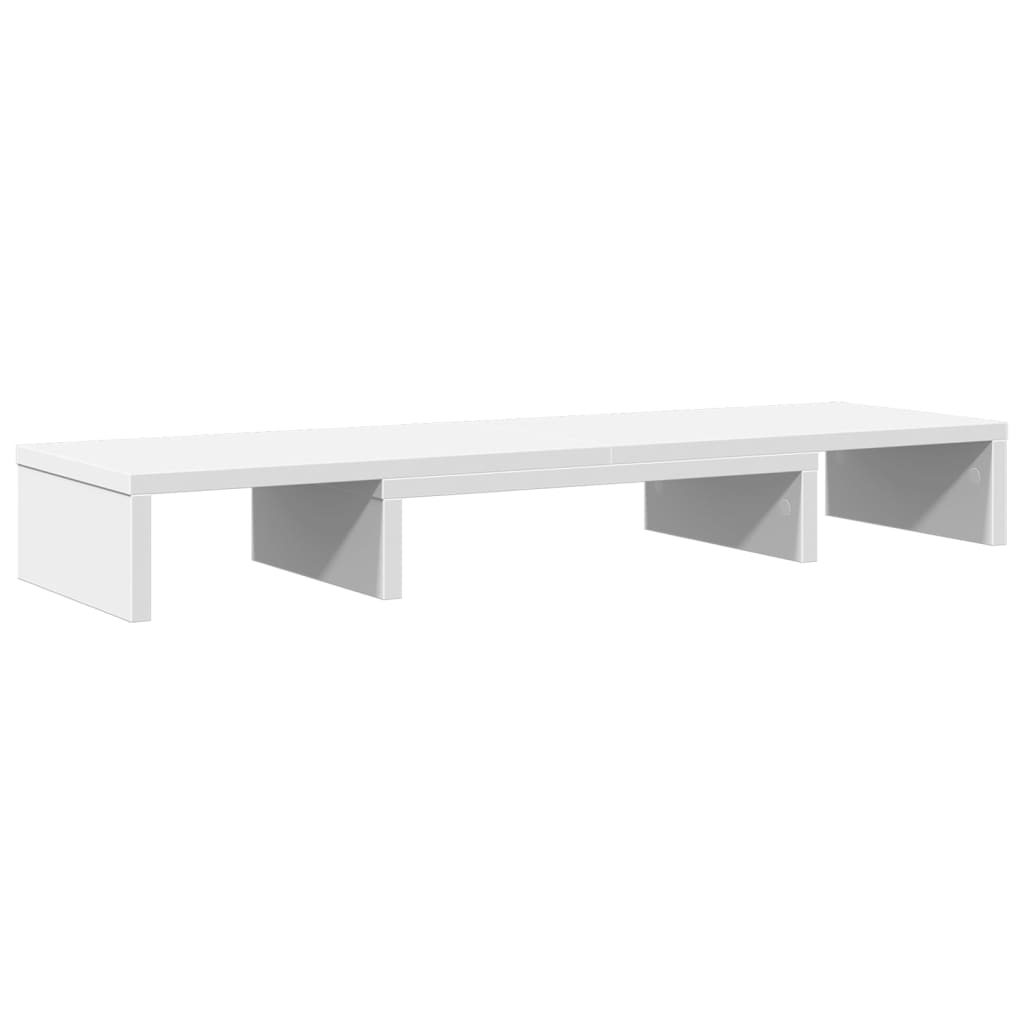 Monitorständer Verstellbar Weiß 80x24x10,5 cm Holzwerkstoff