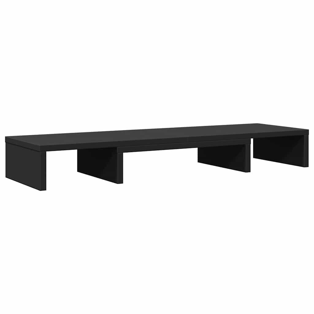 Monitor Stand Adjustable Black 80x24x10.5 cm Engineered Wood