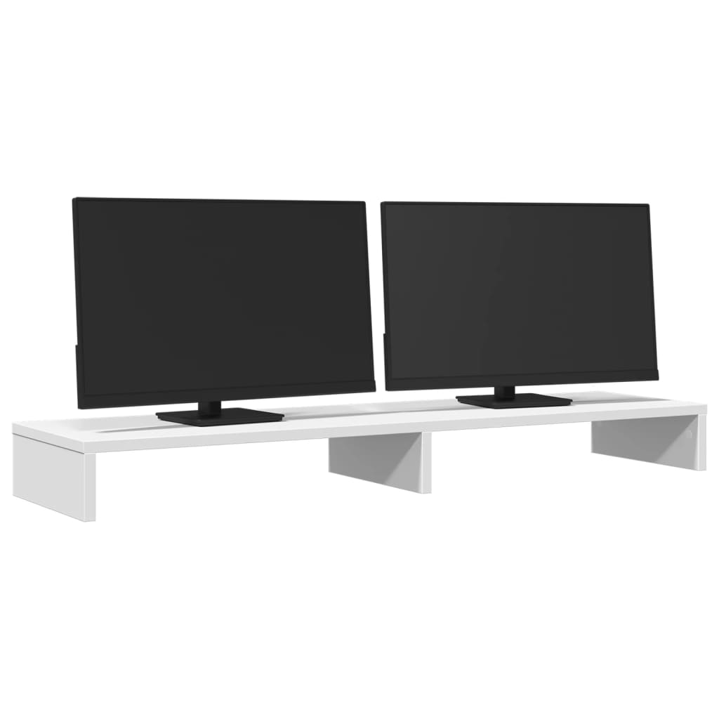 Monitor Stand White 100x27x10 cm Wood-based Material
