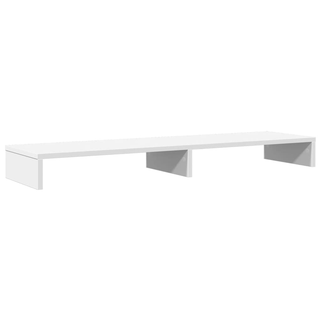Monitor Stand White 100x27x10 cm Wood-based Material