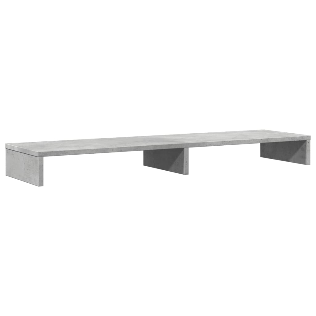 Support d'écran gris béton 100x27x10 cm Bois composite