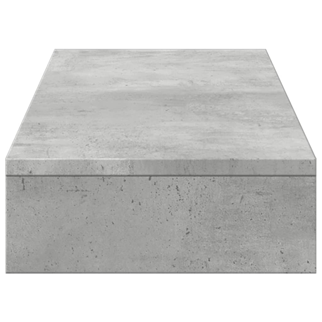Support d'écran gris béton 100x27x10 cm Bois composite