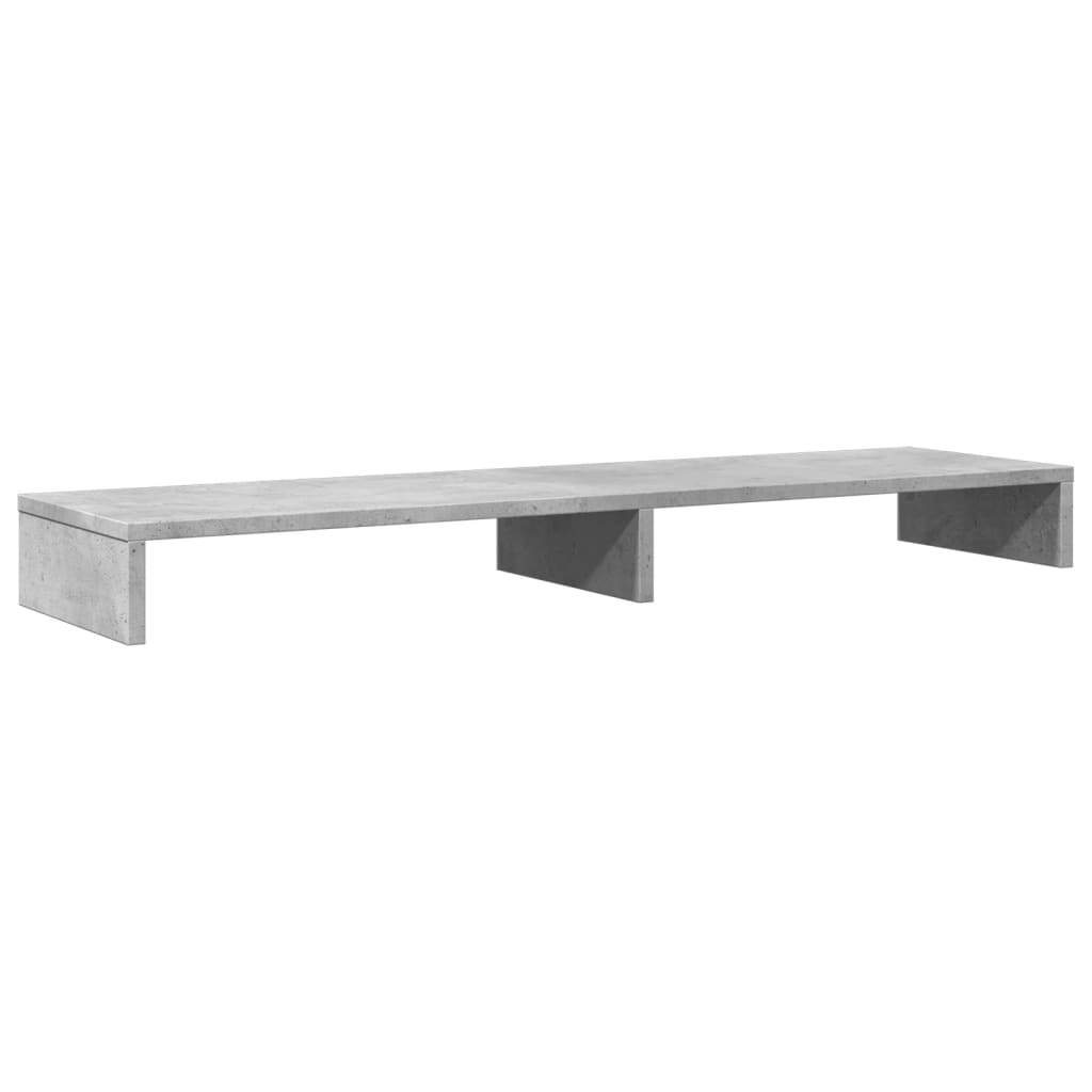 Support d'écran gris béton 100x27x10 cm Bois composite