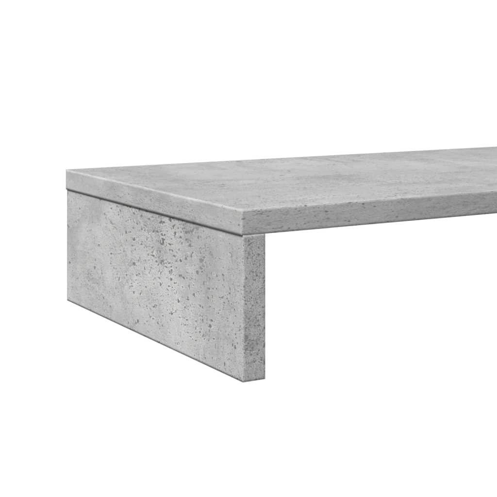 Support d'écran gris béton 100x27x10 cm Bois composite